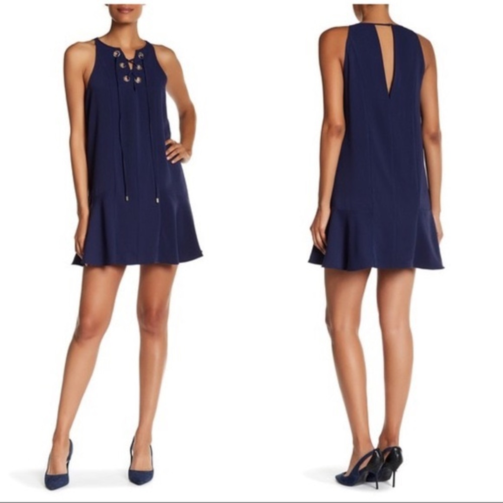 Parker lace up shift dress